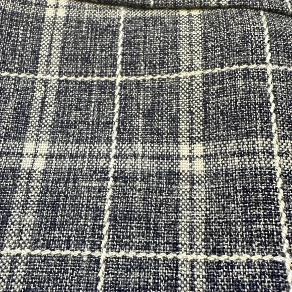 Grey Plaid Coquette, Preppy mini skirt w/ ruffle & 5 brass buttons size large. - Picture 8 of 8